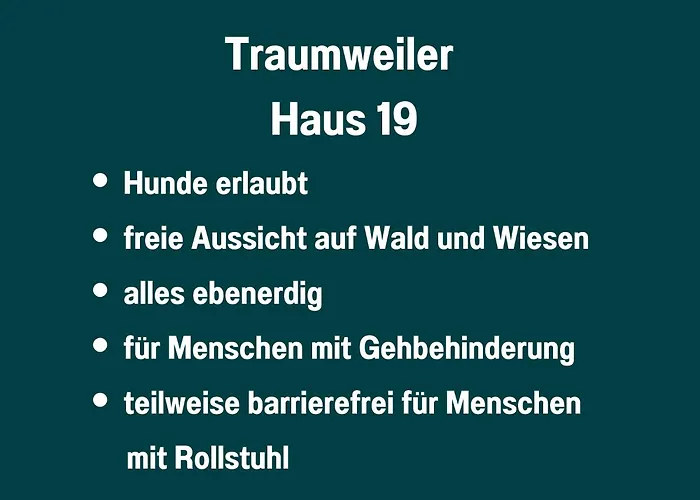 Traumweiler Ferienhaeuser Am Nationalpark Hunsrueck Hochwald - Barrierefrei -teilweise Hundefreundlich - Privater Garten - Beginnt Direkt Am Haus * Kirschweiler